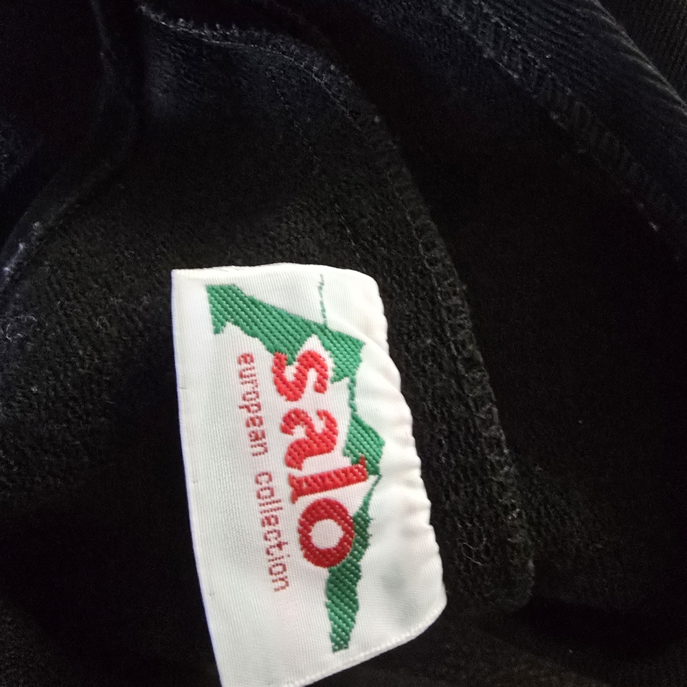 Salo Black Bib Overalls Snow Ski Pants With Stirrup Feet Size 10 Wool Blend - Picture 3 of 7